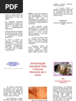 Folder - Amamentação Crianças Menores de 02 Anos