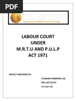 Labour Court Under M.R.T.U and P.U.L.P Act 1971