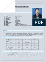 Muhammad Waseem: Personal Information