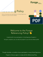 Forage Referencing Policy