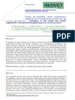 Evaluación Del Ensilaje de Pescado Como Suplemento Proteico de Dietas Vegetales en El Desempeño Productivo de Clarias Gariepinus PDF