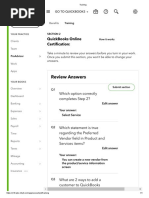 Review Answers: Quickbooks Online Certification