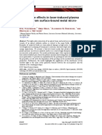 Interference Effects in Laser-Induced Plasma Emission From Surface-Bound Metal Micro-Particles