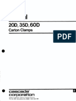 Parts Manual for Cascade 20D, 35D, 60D Carton Clamps