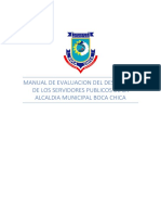 MANUAL DE EVALUACION DEL DESEMPEÑO ALCALDIA MUNICIPAL Boca Chica