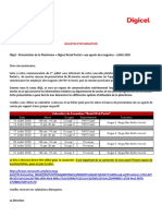 Bulletin - Présentation de La Plateforme Digicel Retail Portal Aux Agents Des Magasins - Juillet 2020