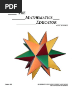 HE Athematics Ducator: Volume 18 Number 1