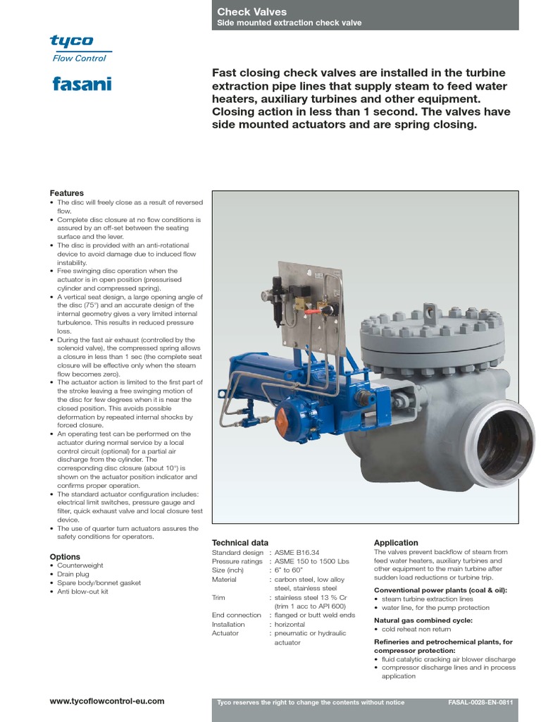 Side Mounted Extraction Check Valve | PDF | Valve | Actuator