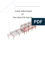 Structural Analysis Report OF Truss Shed of Mr. Rup Joti