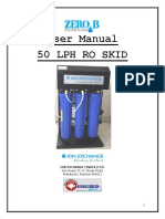 User Manual 50 LPH Ro Skid: Ion Exchange (India) LTD