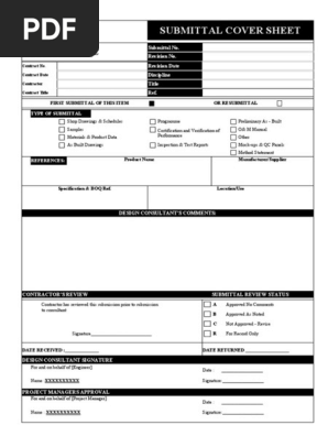Submittal Format