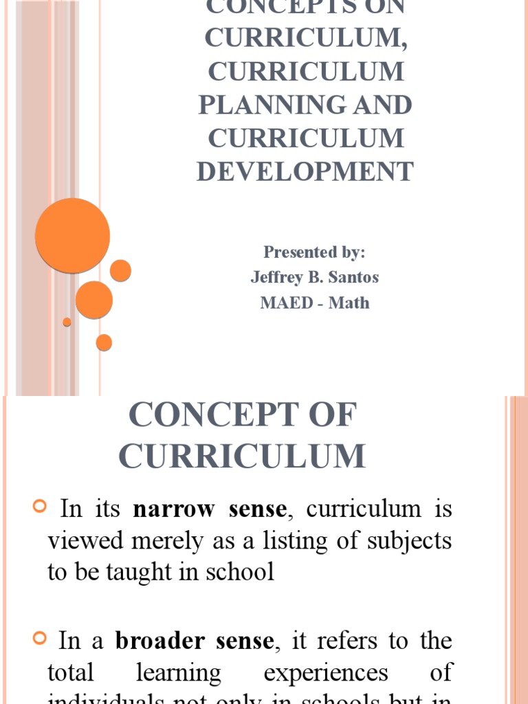 Curriculum Concepts and Development Insights | PDF | Curriculum ...