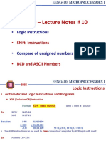Fall 2018/19 - Lecture Notes # 10: - Logic Instructions