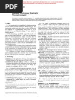 Thermal Analysis: Standard Terminology Relating To