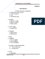 Analog Basic Circuit Designing: Chapter-1