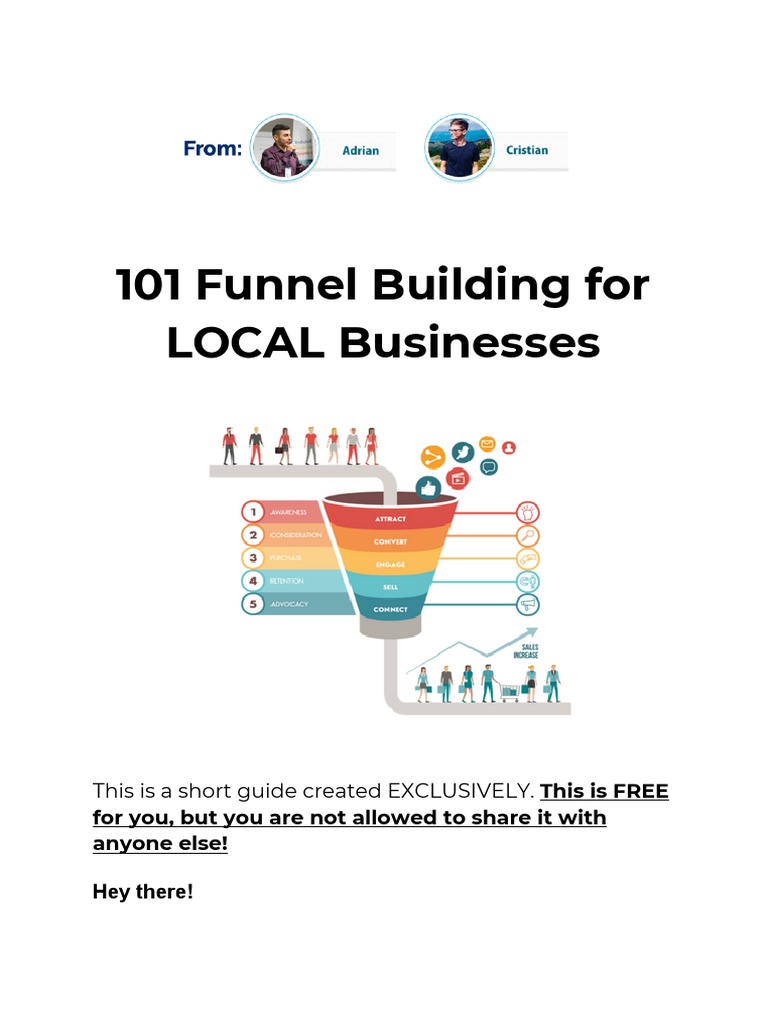 101 Funnel Building For LOCAL Businesses: This Is A Short Guide Created ...