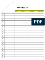 40-Contact List Template for Tracking Professionals