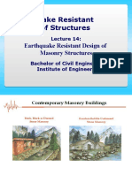 Earthquake Resistant Design of Masonry Structures