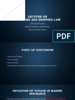 Lecture On Maritime and Shipping Law