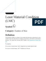 Least Material Condition (LMC)