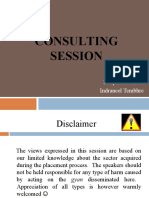 CONSULTING SESSION: Selection Process and Preparation