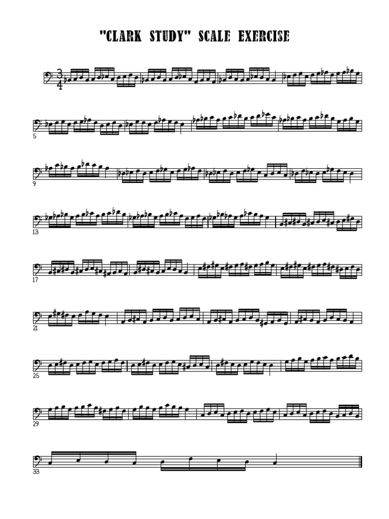 Clark Study Euphonium Exercise PDF
