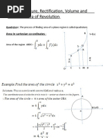 Quadrature, Rectification, Volume and Surface Area of Revolution