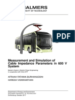 Measurement and Simulation of Cable Impedance Parameters in 600 V System