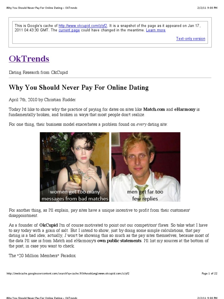 why join an online dating site