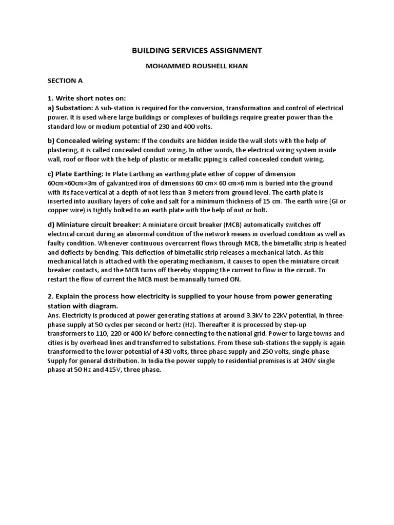 Building Services: Electrical Systems Overview | PDF | Incandescent ...