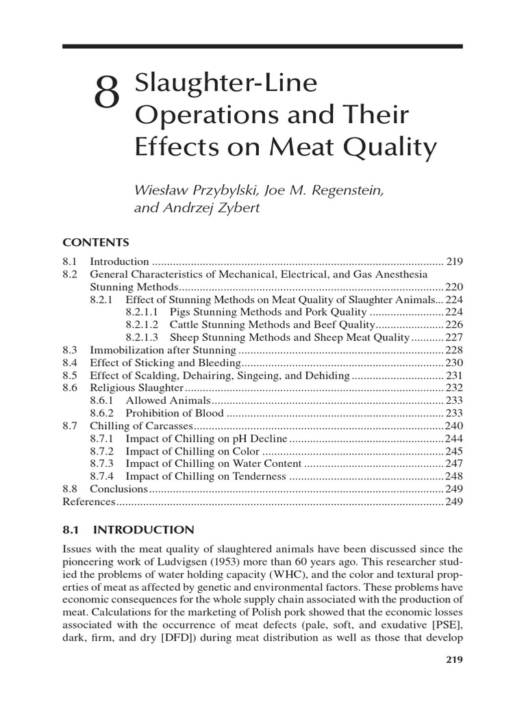 Slaughter-Line Impact on Meat Quality | PDF | Animal Slaughter | Meat