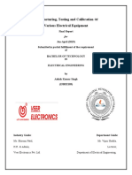 Manufacturing and Testing Report