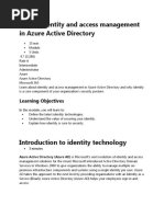 Define Identity and Access Management in Azure Active Directory