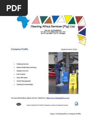 Cleaning Service Company Profile