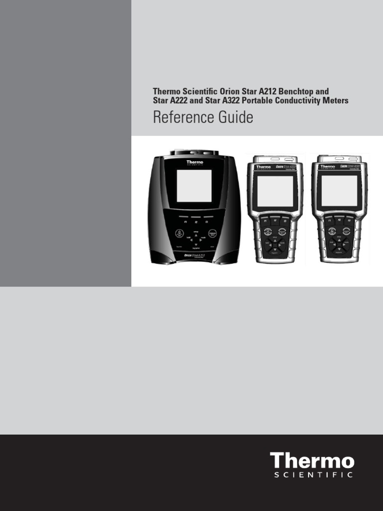 Reference Guide Thermo Scientific Orion Star A212 Benchtop and Star