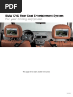 BMW DVD Rear Seat Entertainment System: For Your Driving Enjoyment