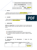 PRC-SST-020 Procedimiento Analisis de Tareas Criticas