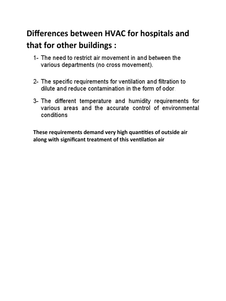 Differences Between HVAC For Hospitals and That For Other Buildings
