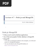 Lecture # 7 - Node - .Js MongoDb