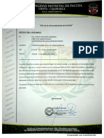 Carta de Respuesta Municipalidad Distrital de Paccha