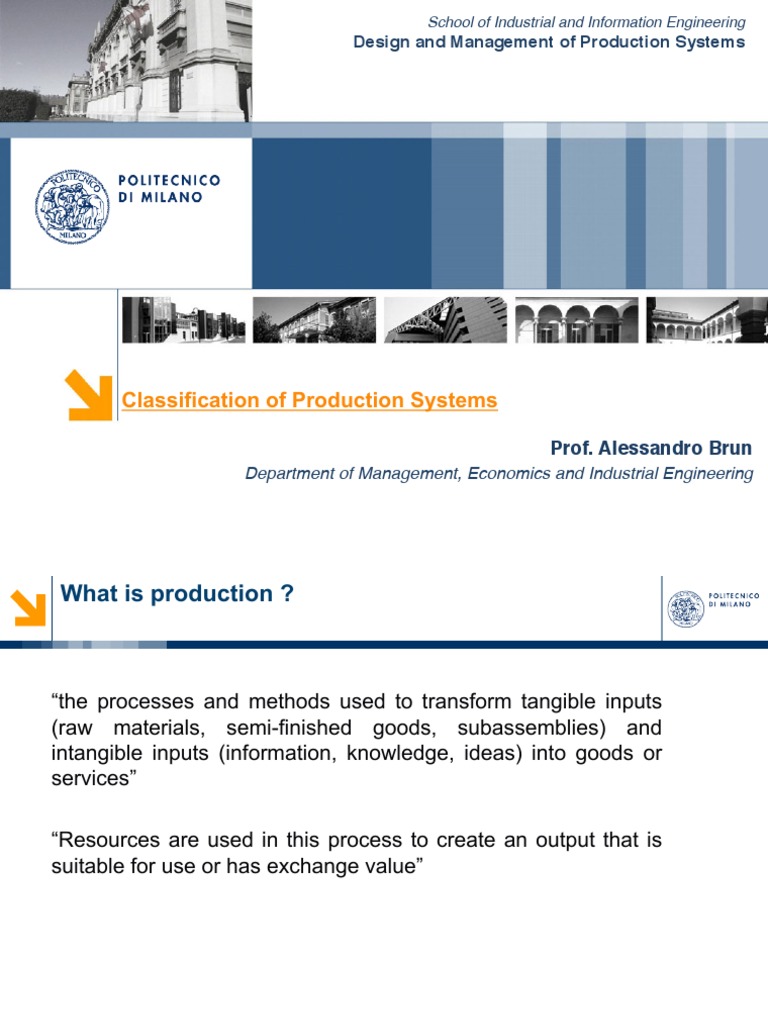 Classification of Production Systems | PDF | Automation | System