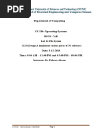 Department of Computing: CLO3 (Design & Implement Various Pieces of OS Software)