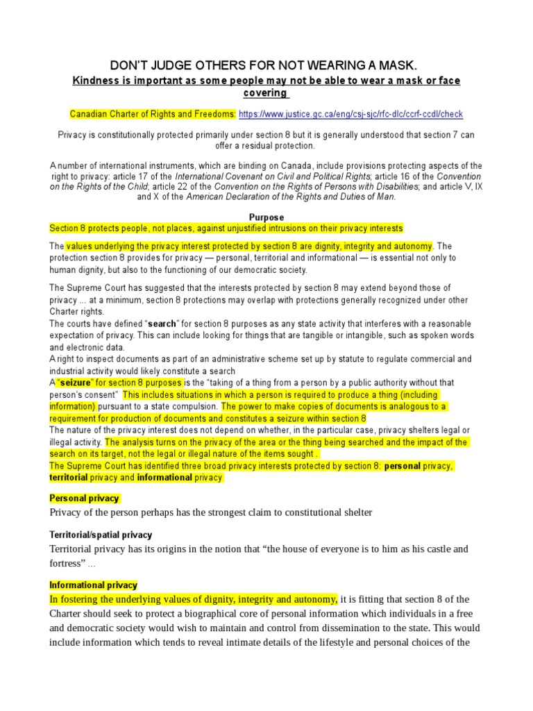 Understanding Privacy Rights in Canada | PDF | Privacy | Disability