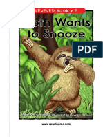 Sloth Wants To Snooze