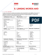 Linking words and phrases for coherent writing