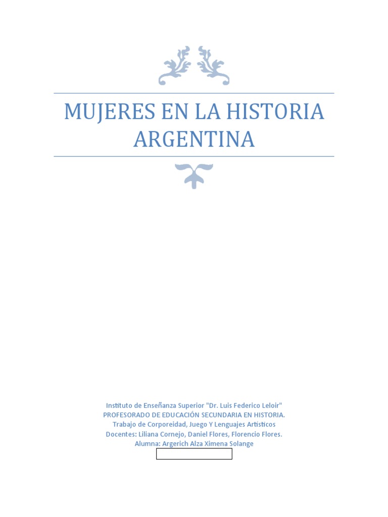 Mujeres Heroicas en la Historia Argentina | PDF | Argentina | Agitación