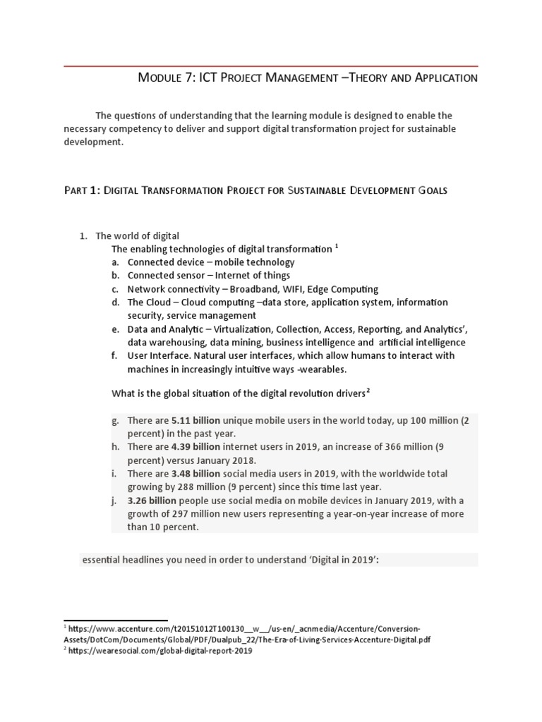 ICT Project Management for Digital Transformation | PDF | Agile ...