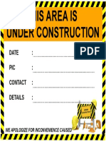 This Area Is Under Construction: Date: PIC: Contact: Details