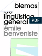 Benveniste, Problemas de Linguistica General