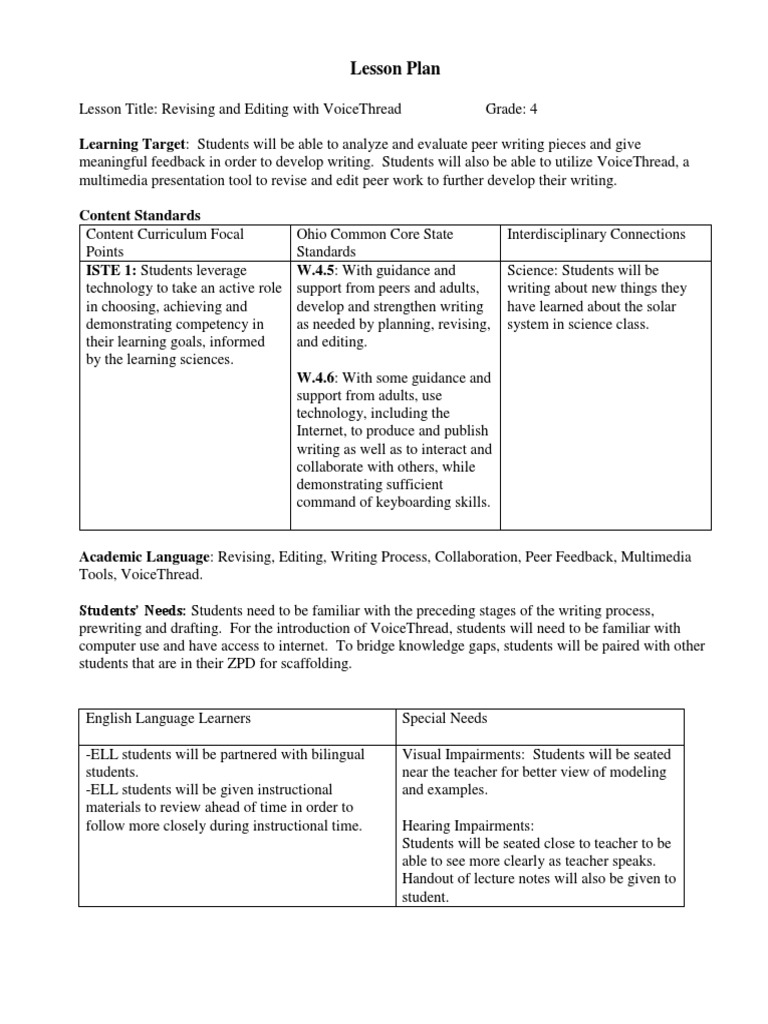 Technology Lesson Plan | PDF | Lesson Plan | Educational Assessment